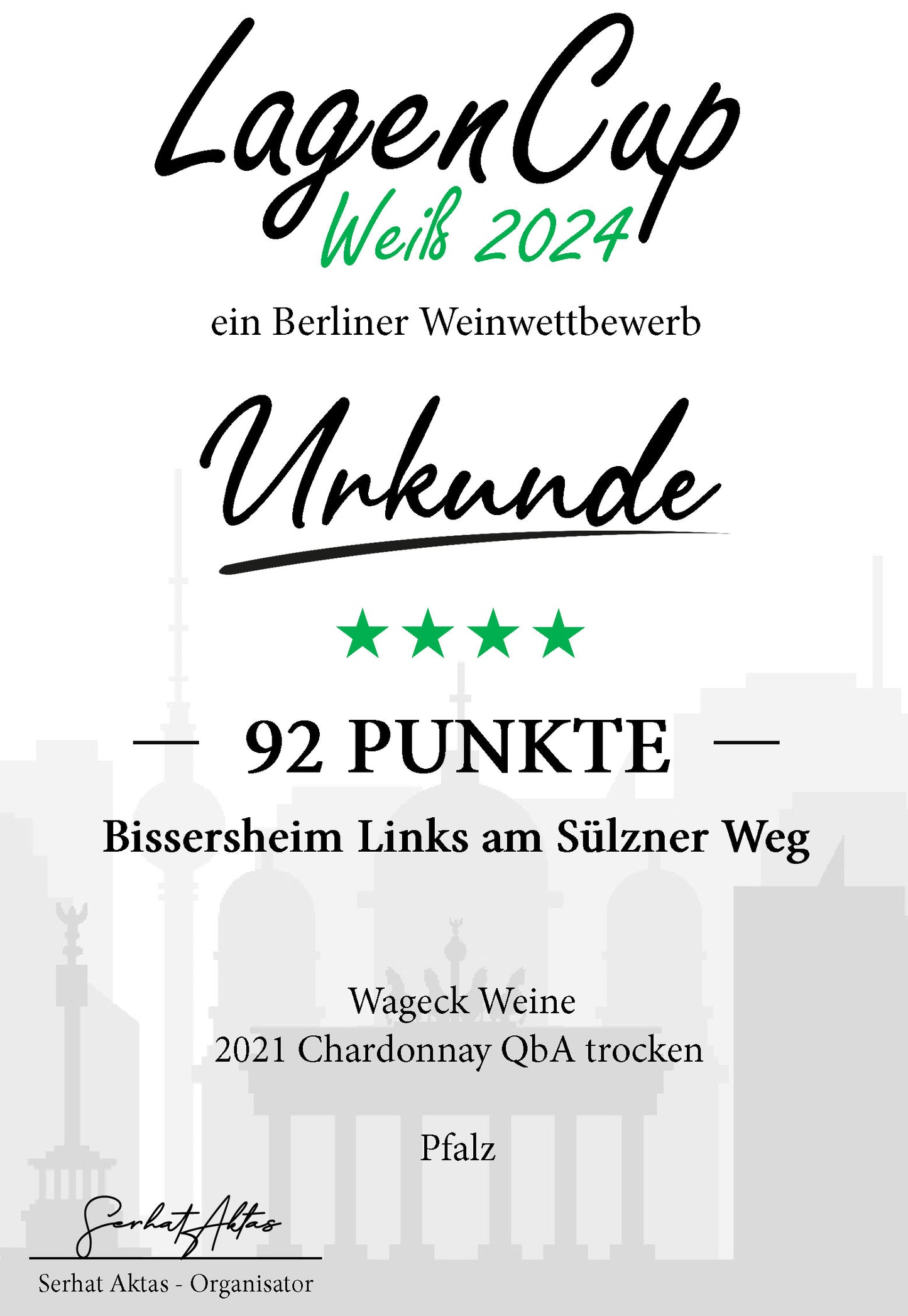 Chardonnay LINKS AM SÜLZNER WEG