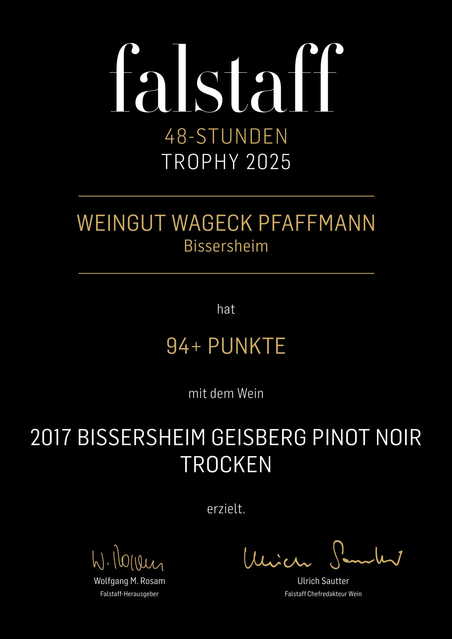 Pinot Noir AM UNTEREN GEISBERG