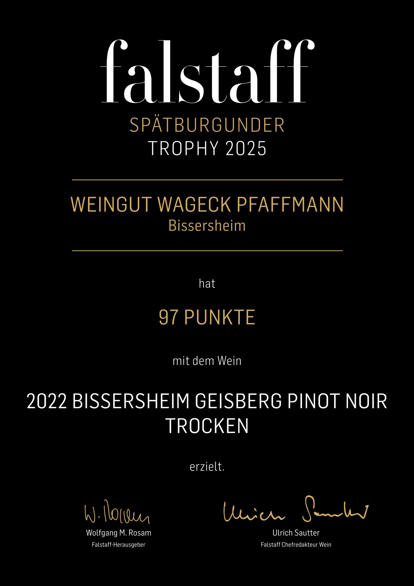 Pinot Noir AM UNTEREN GEISBERG