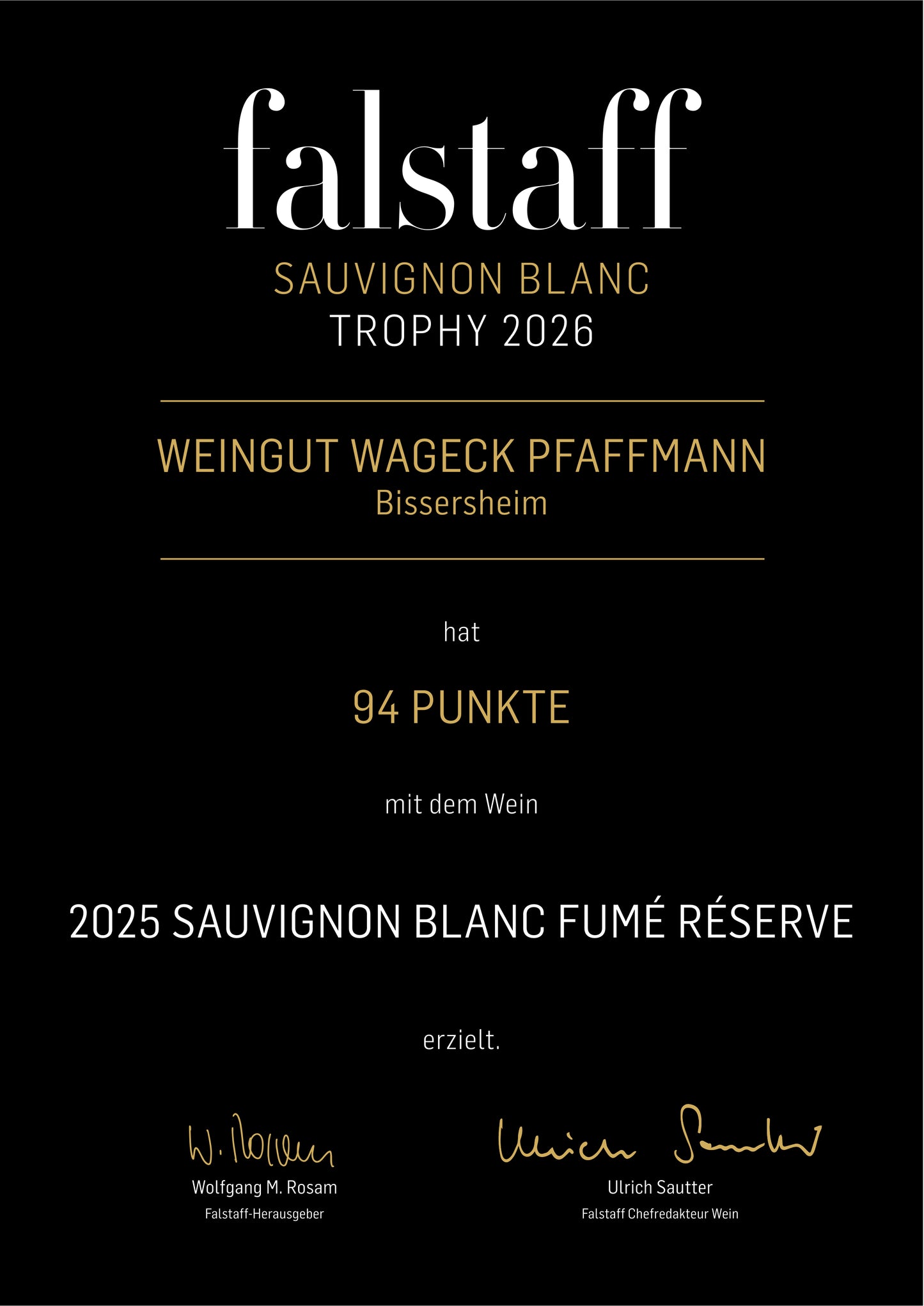 Sauvignon blanc Fumé RÉSERVE