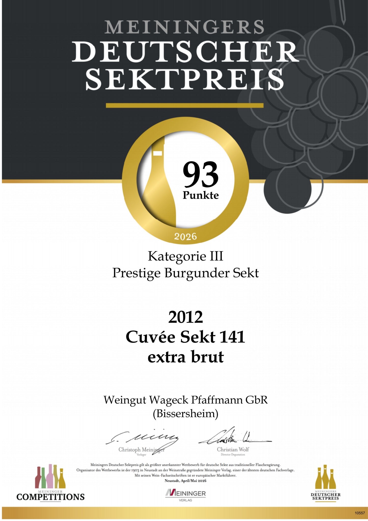 Cuvée Sekt extra brut 141