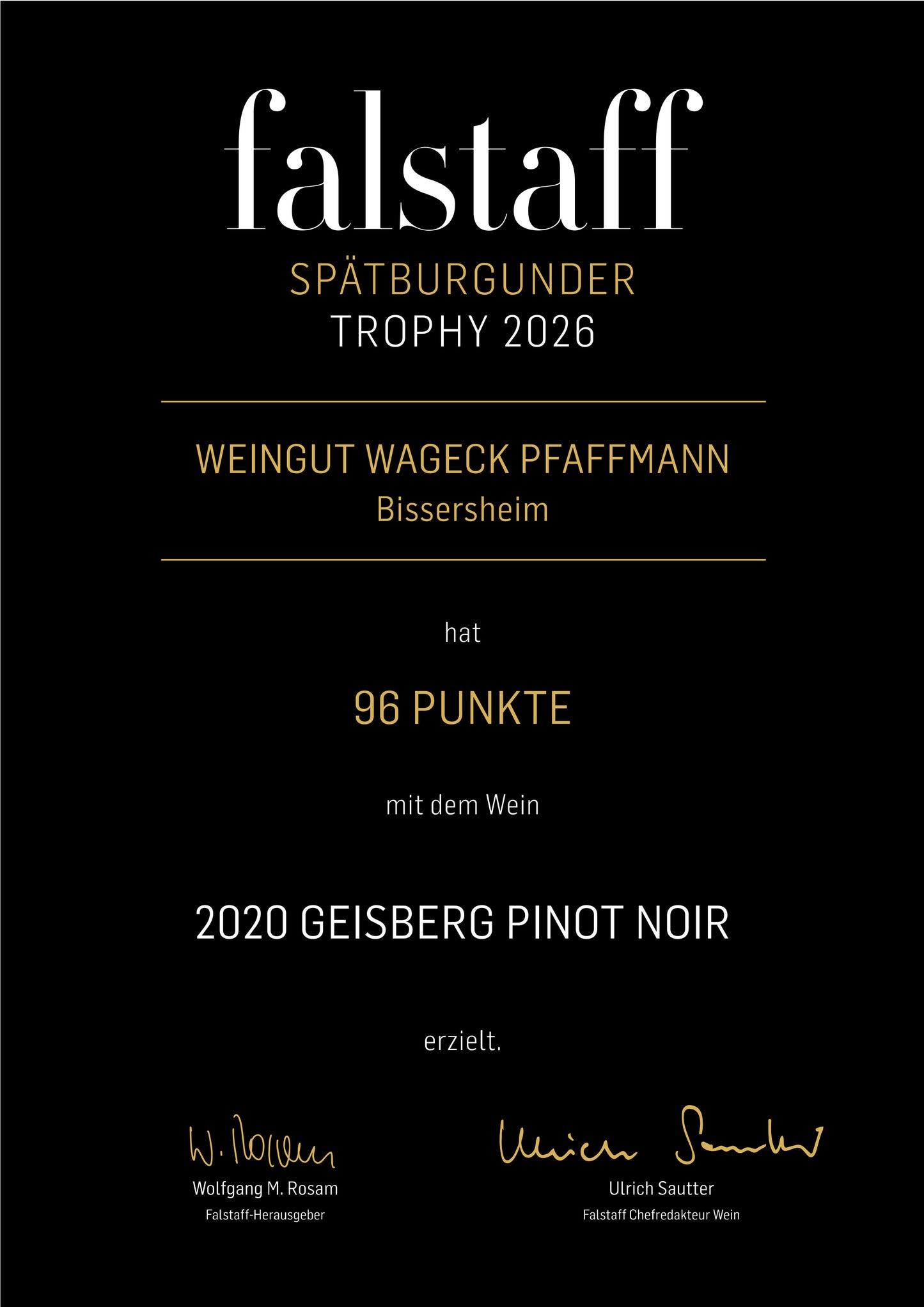 Pinot Noir AM UNTEREN GEISBERG