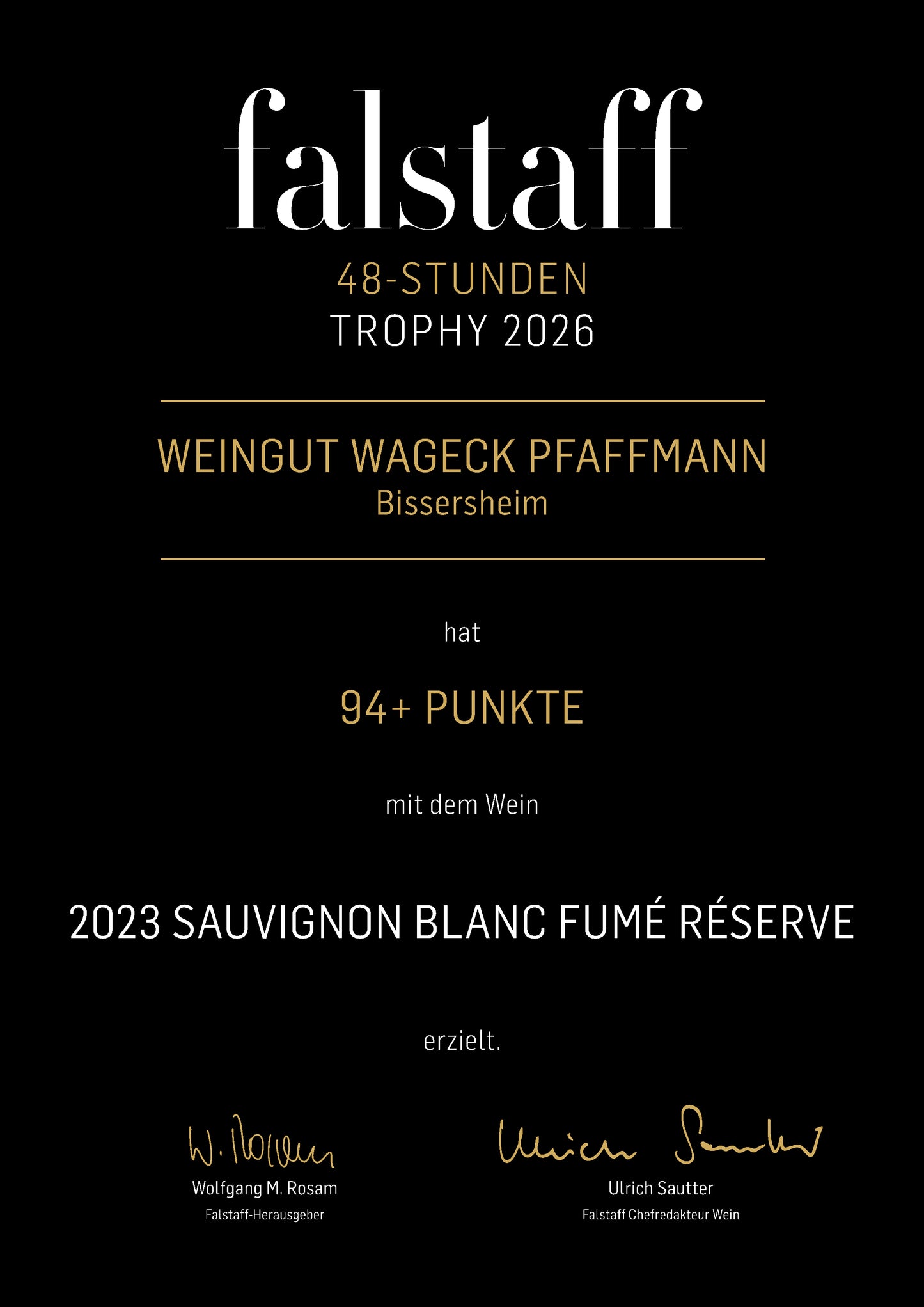 Sauvignon blanc Fumé RÉSERVE